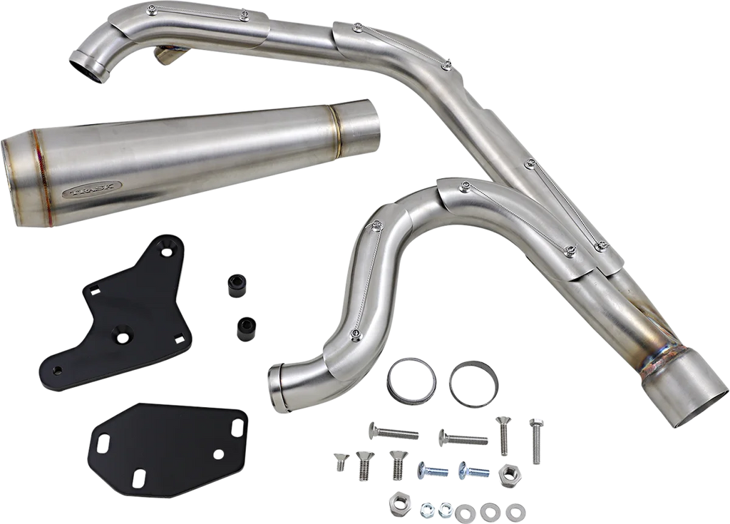 Trask 2-into-1 Assault Exhaust System - Stainless - Back View