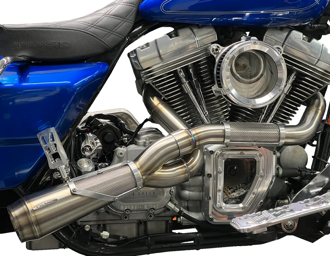 Trask 2-into-1 Big Sexy Exhaust System - Black - Side View