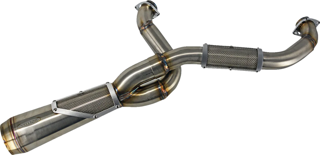 Trask 2-into-1 Big Sexy Exhaust System - Black - Side View