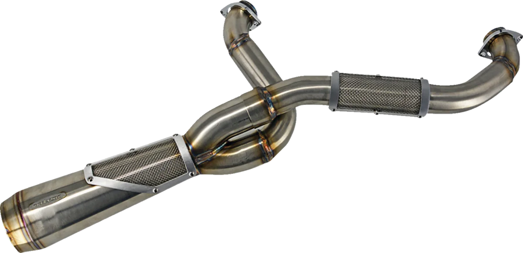 Trask 2-into-1 Big Sexy Exhaust System - Black - Side View