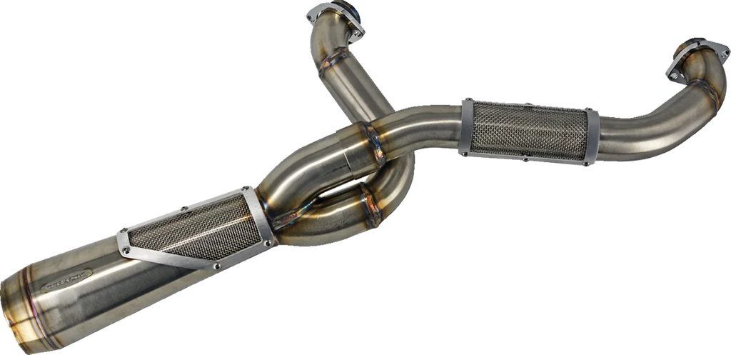 Trask 2-into-1 Big Sexy Exhaust System - Raw Stainless Steel - Back View