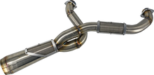 Load image into Gallery viewer, Trask 2-into-1 Big Sexy Exhaust System - Raw Stainless Steel - Back View