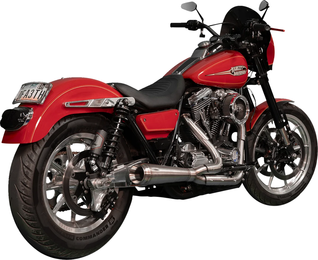 Trask Assault 2:1 Exhaust - Black - '84-'00 FXR - Side View