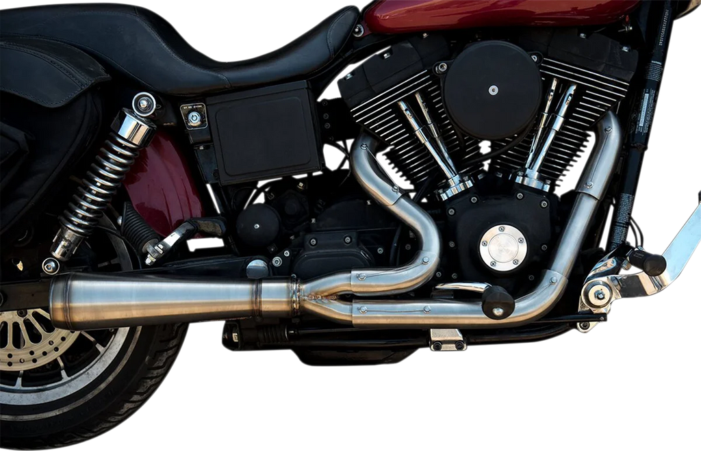 Trask Assault 2:1 Exhaust - Black - '91-'05 Dyna - Detail View