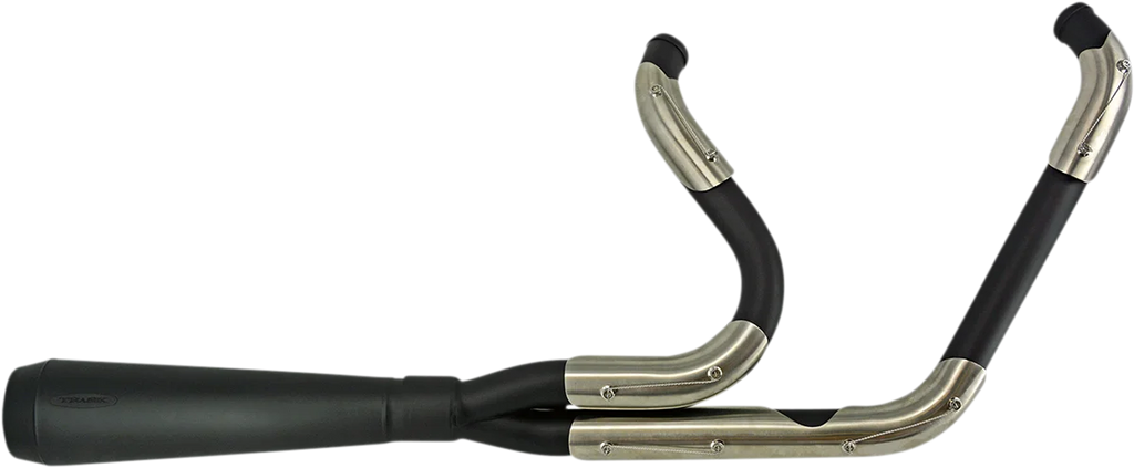Trask Assault 2:1 Exhaust - Black/Stainless Steel - '07-'17 Softail - Main Product View