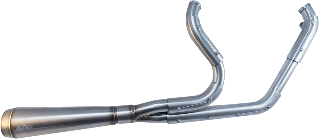 Trask Assault 2:1 Exhaust - Black/Stainless Steel - '07-'17 Softail - Side View