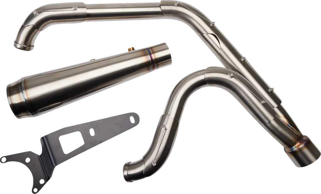 Trask Assault 2:1 Exhaust - Full Stainless - '84-'00 FXR - Back View