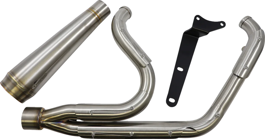 Trask Assault 2:1 Exhaust - Full Stainless - Straight - Side View