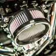 Load image into Gallery viewer, Trask Assault Charge High-Flow Air Cleaner - Black - Side View
