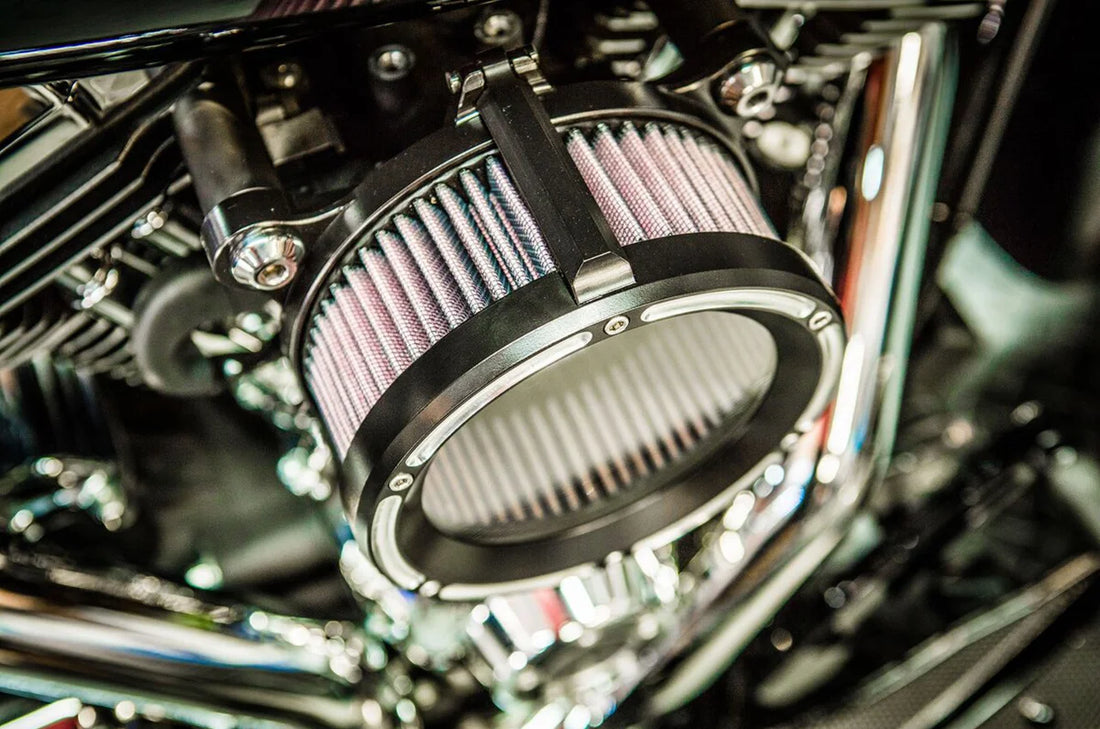 Trask Assault Charge High-Flow Air Cleaner - Black - Side View
