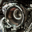Load image into Gallery viewer, Trask Assault Charge High-Flow Air Cleaner - Black - Side View