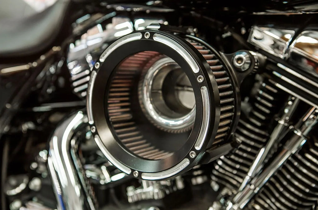 Trask Assault Charge High-Flow Air Cleaner - Black - Side View