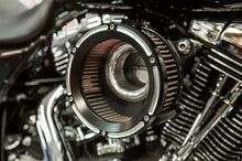 Load image into Gallery viewer, Trask Assault Charge High-Flow Air Cleaner - Black - Side View