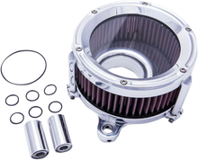 Load image into Gallery viewer, Trask Assault Charge High-Flow Air Cleaner - Flat Black - Side View