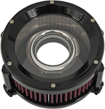 Load image into Gallery viewer, Trask Assault Charge High-Flow Air Cleaner - Gloss Black - Side View