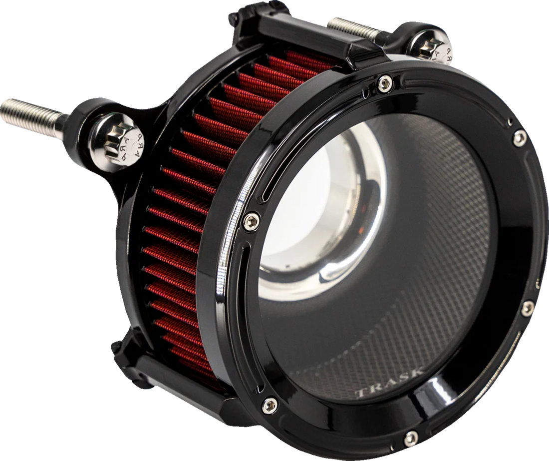Trask Assault Charge High-Flow Air Cleaner Kit - Raw - Side View