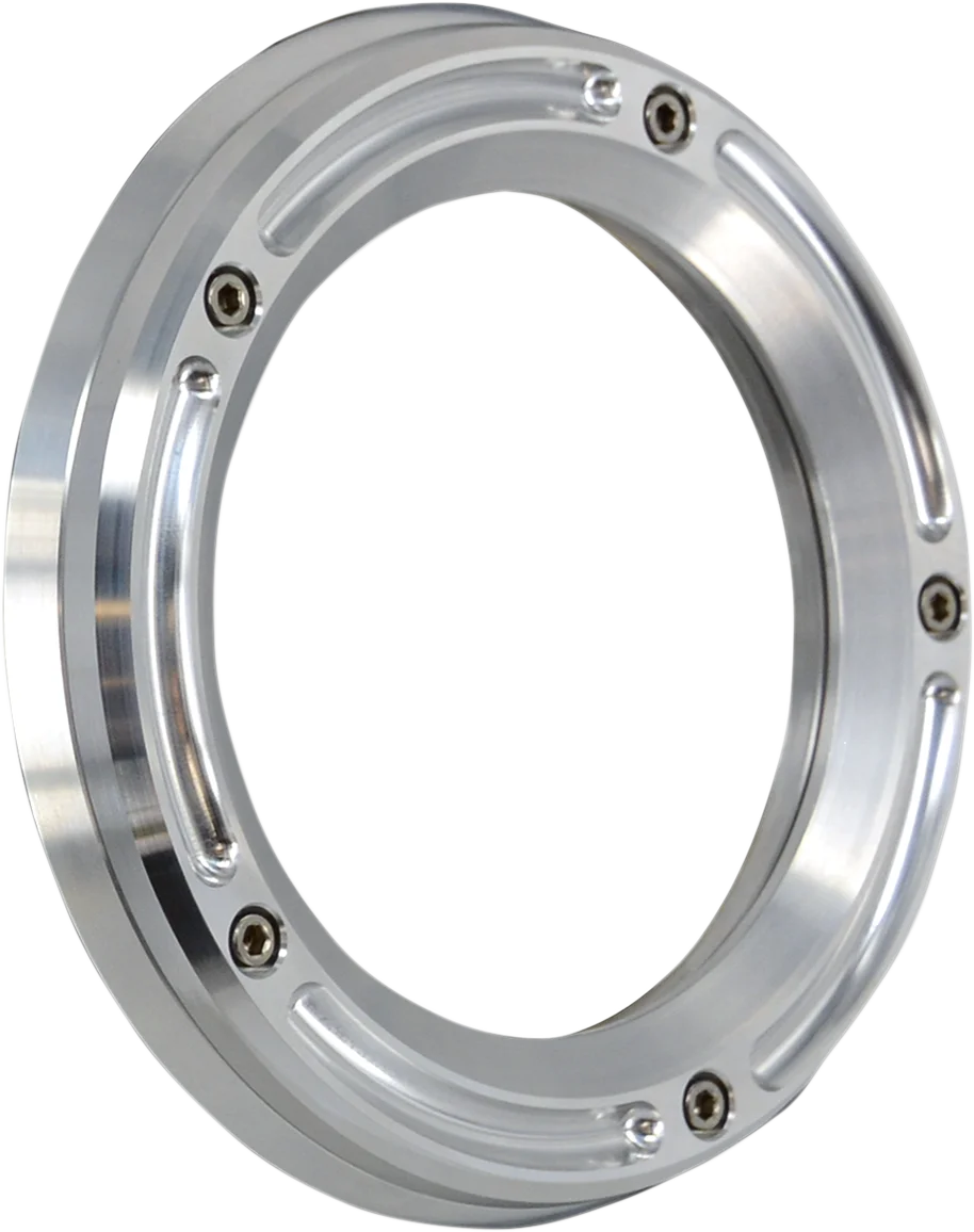 Trask Assault Derby Cover - Chrome - Touring/Trike - Side View