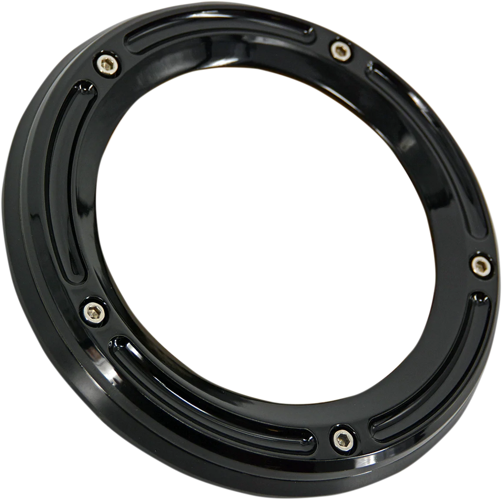 Trask Assault Derby Cover - Gloss Black - Touring/Trike - Main Product View