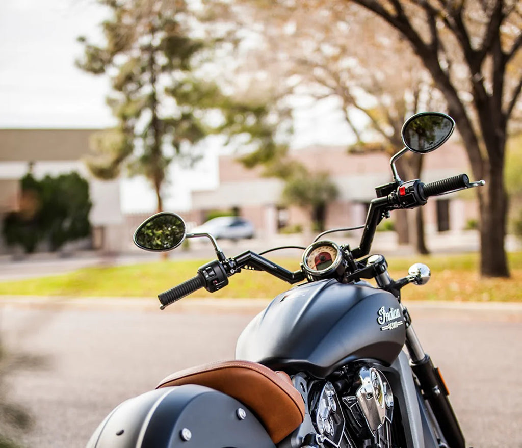Trask Handlebar - V-Line - Indian Scout - Black - Side View