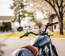 Load image into Gallery viewer, Trask Handlebar - V-Line - Indian Scout - Black - Side View