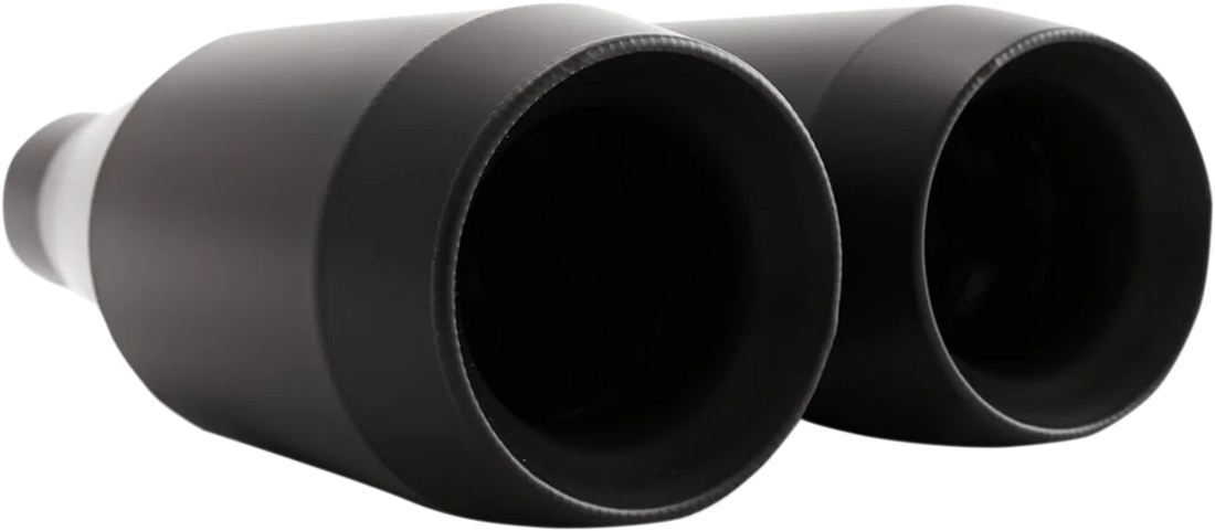 Trask Slip-On Mufflers - Black - Side View