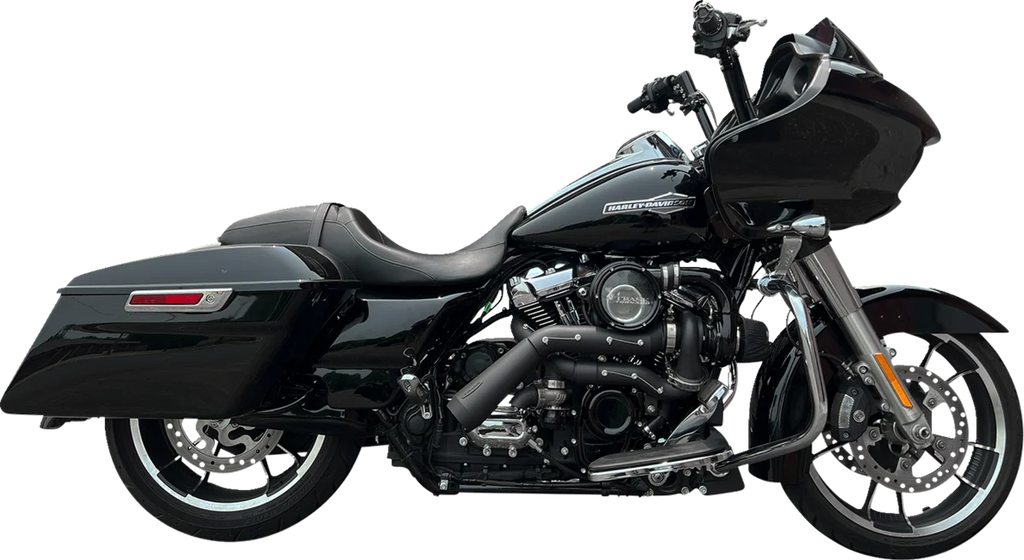 Trask Tornado Turbo Performance Kit - Black with Black Exhaust - Side View