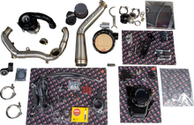 Load image into Gallery viewer, Trask Tornado Turbo Performance Kit - Black with Brushed Stainless Steel Exhaust - Main Product View