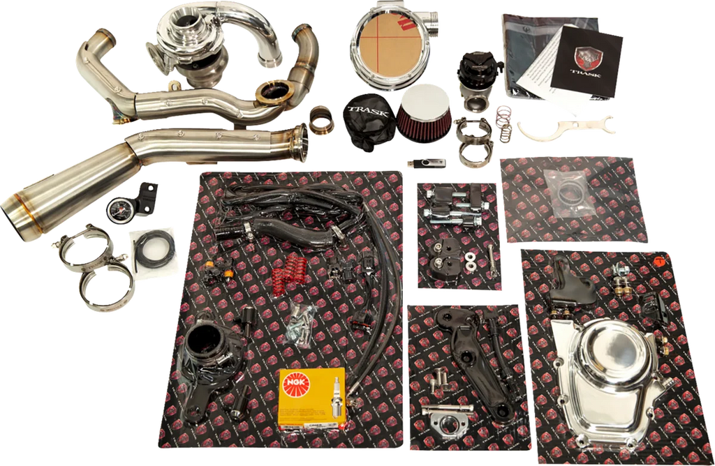 Trask Tornado Turbo Performance Kit - Polished with Brushed Stainless Steel Exhaust - Main Product View