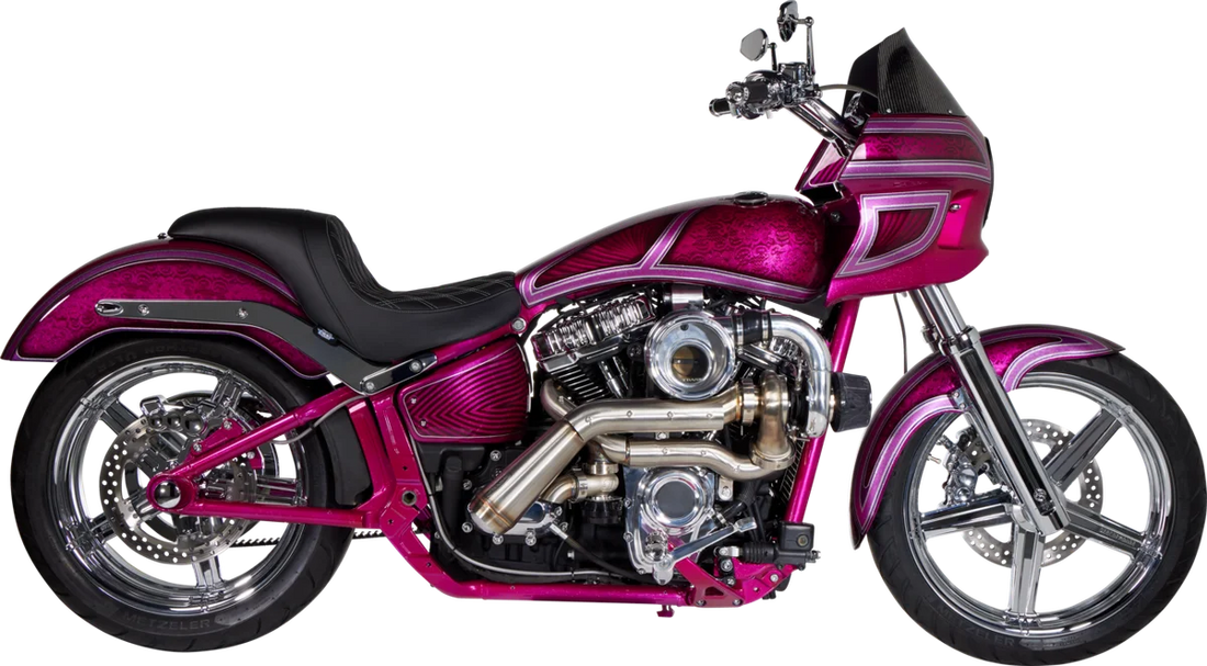 Trask Tornado Turbo Performance Kit - Polished with Brushed Stainless Steel Exhaust - Installation View