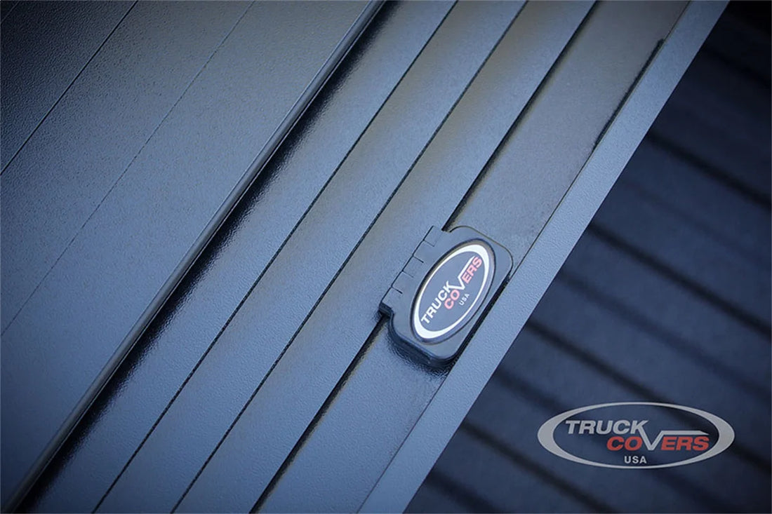 Truck Covers USA American Roll Cover - Hard Retractable Roll-up Tonneau Cover - Side View