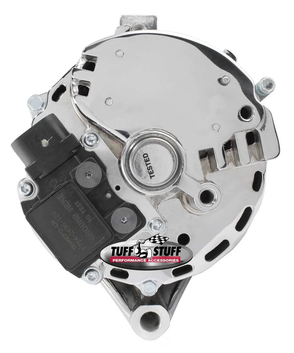 Tuff Stuff Performance Accessories Alternator 100 Amp Chrome 7716B fits Ford 5.0L - Side View