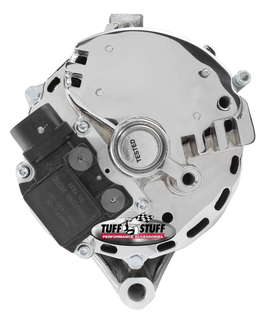 Tuff Stuff Performance Accessories Alternator 100 Amp Chrome 7716B fits Ford 5.0L - Side View