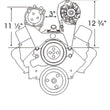 Load image into Gallery viewer, Tuff Stuff Performance Accessories Alternator Bracket SBC Long Water Pump Black 7668B - Side View