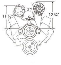 Load image into Gallery viewer, Tuff Stuff Performance Accessories Alternator Bracket SBC Long Water Pump Black 7668B - Side View