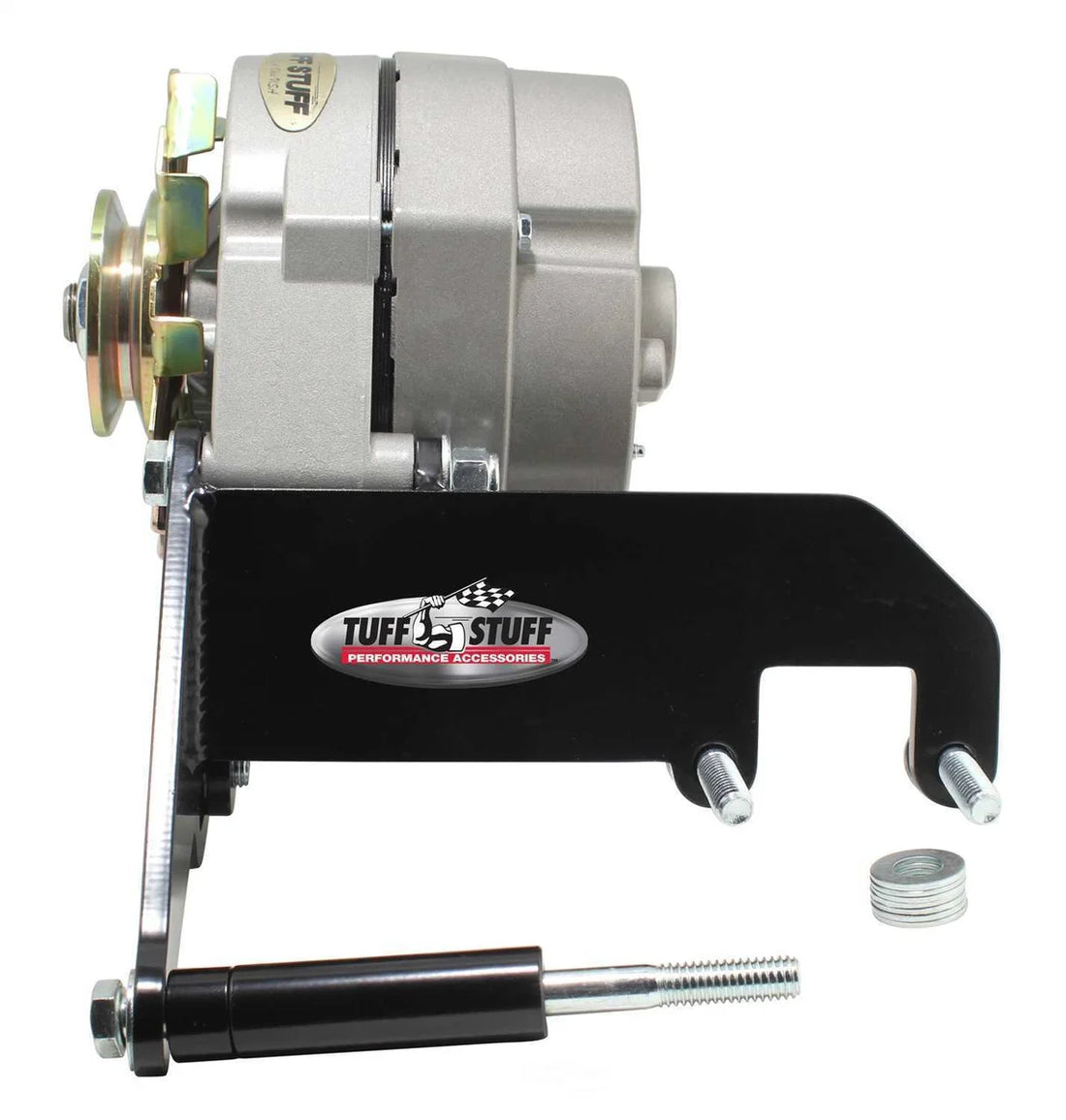 Tuff Stuff Performance Accessories Alternator Bracket SBC Long Water Pump Black 7668B - Back View