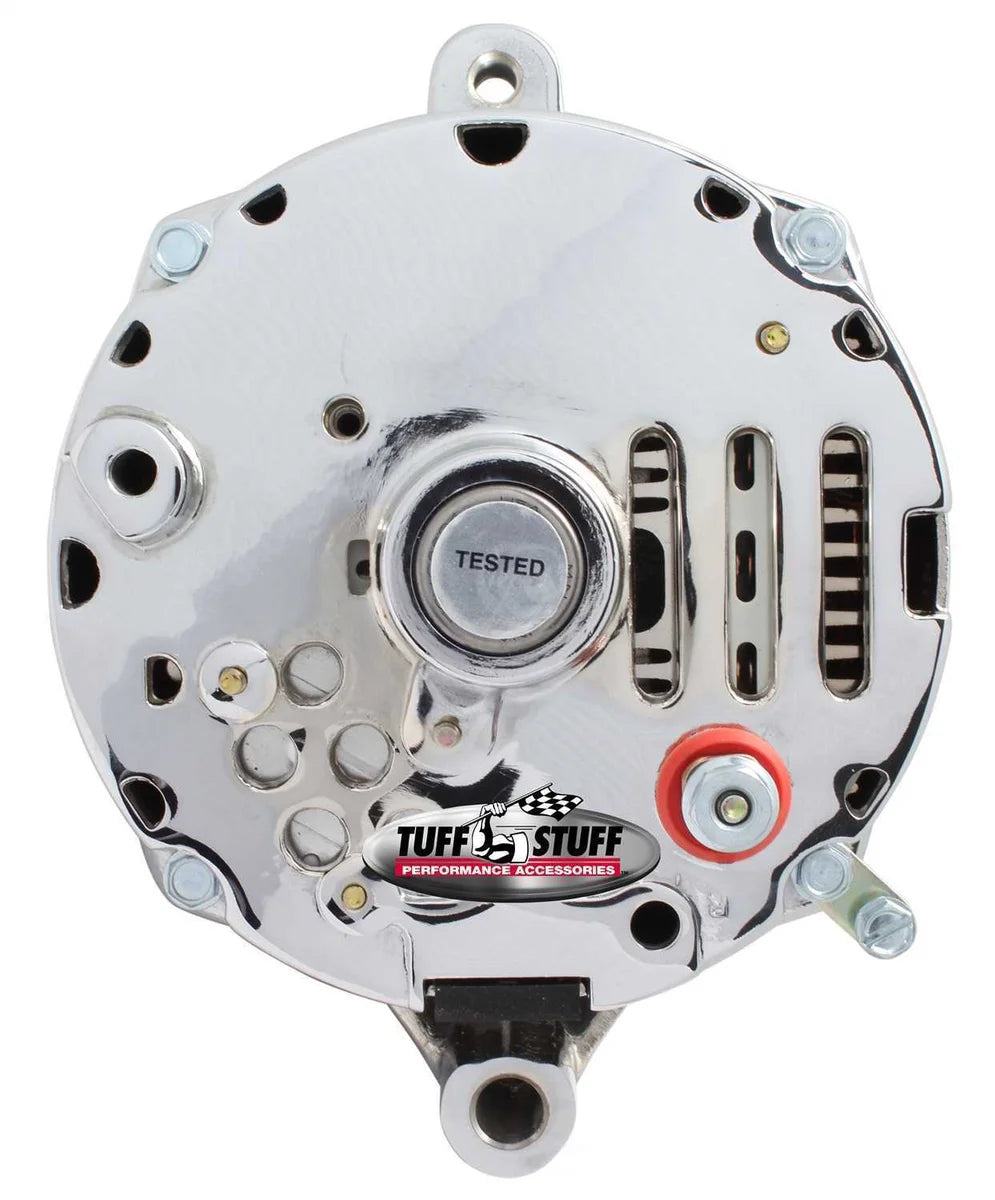 Tuff Stuff Performance Accessories Alternator Chrome 1 Wire 6 Groove Pulley 7068RD6G fits Ford - Side View