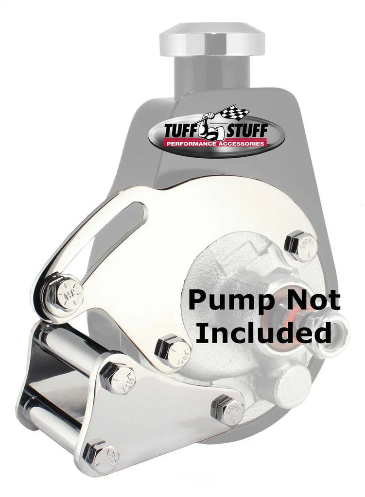 Tuff Stuff Performance Accessories Power Steering Bracket LWP Chrome 6508A fits SBC - Main Product View
