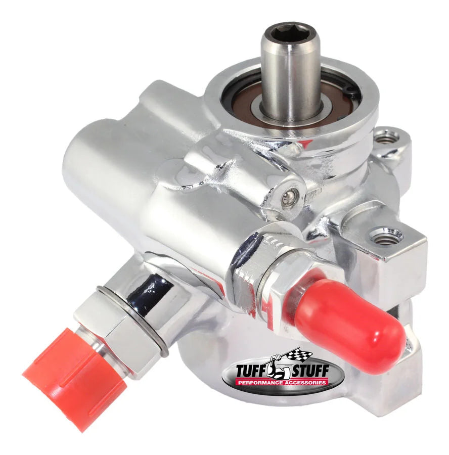 Tuff Stuff Performance Accessories Type II Power Steering Pump Chrome w/AN Fitting 6175ALD-2