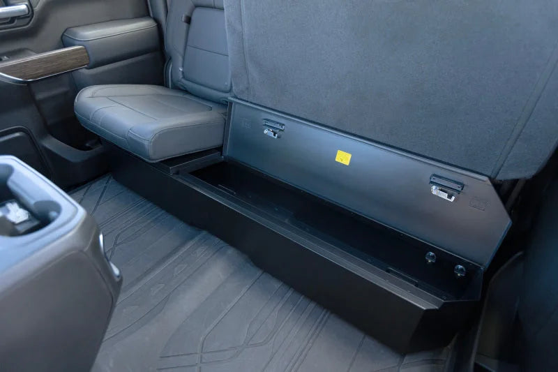 Tuffy 2019+ Chevrolet Silverado Underseat Lockbox w/ Keyed Lock - Side View