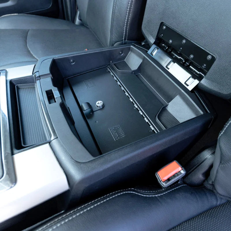 Tuffy Console Safe W/ Keyed Lock For Ram Trucks - Side View