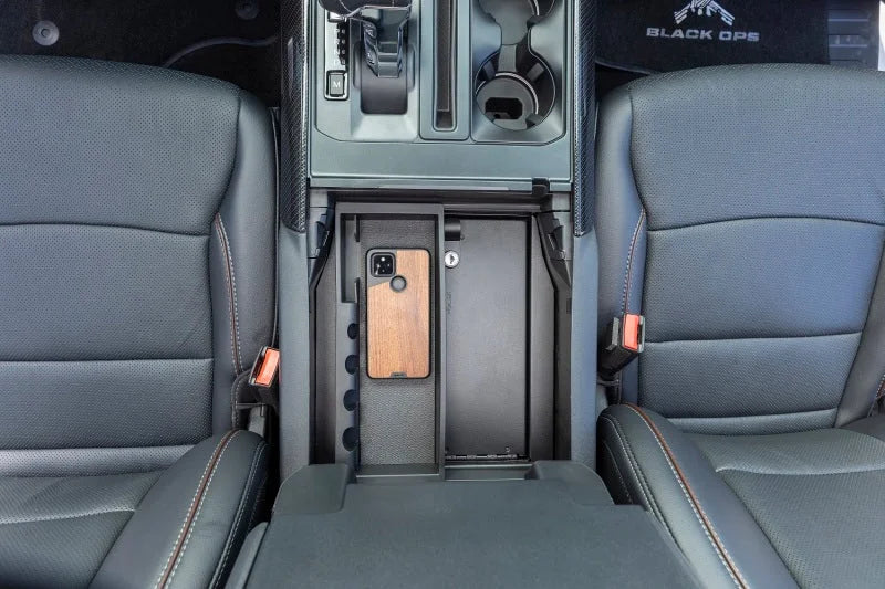Tuffy Ford F150 Console Safe W/ Combo Lock For W/ Flow Thru Console - Installation View