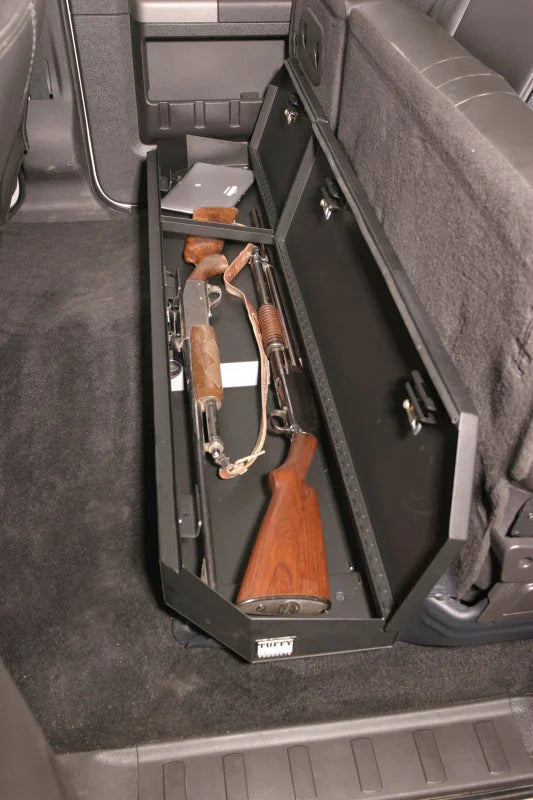 Tuffy Ford F250 & F350 Superduty Underseat Lockbox W/ Keyed Lock - Side View