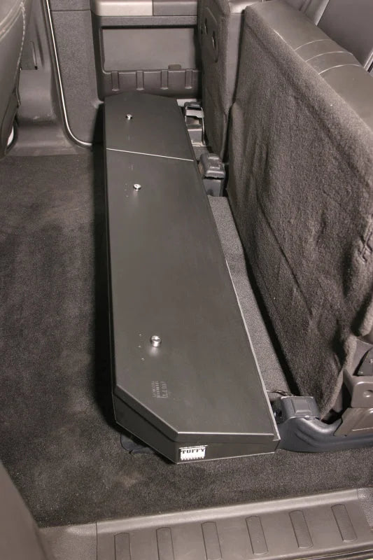 Tuffy Ford F250 & F350 Superduty Underseat Lockbox W/ Keyed Lock - Back View