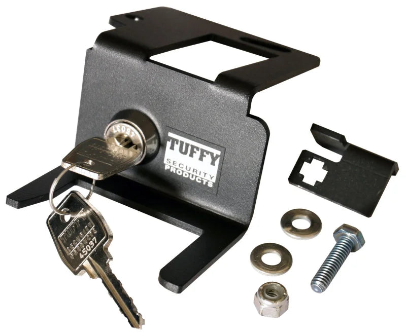 Tuffy Hood Lock Jeep Wrangler Tj & Lj Black01 - Detail View