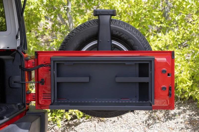 Tuffy Jeep Wrangler Tailgate Lockbox W/Keyed Lock - Side View