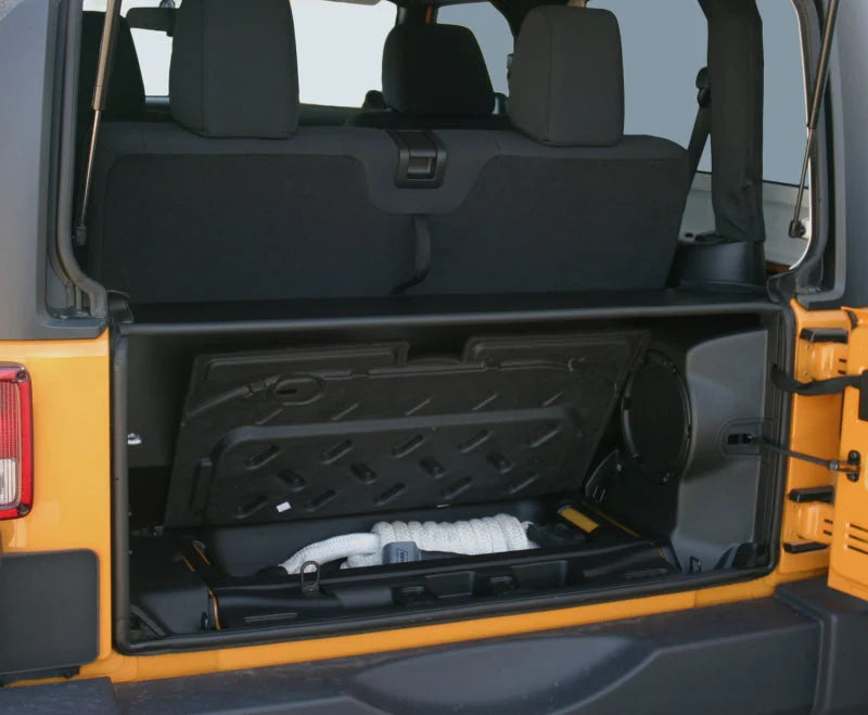 Tuffy Jk Tailgate Security Enclosure- 01Blk 2011+Jk Wg - Back View