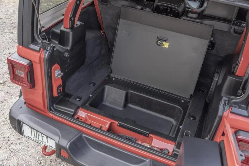 Tuffy Jl Locking Cubby Cover- Blk 2019+ Jl Wrangler - Side View
