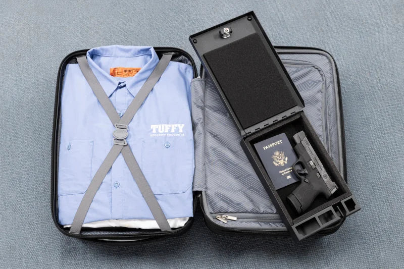 Tuffy Portable Safe/Large 10Inlx6 1/2Inwx2Int Foam Lined - Side View
