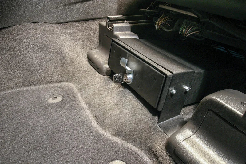 Tuffy Underseat Drawer W/ Keyed Lock For Ford Explorer & Police Interceptor - Side View
