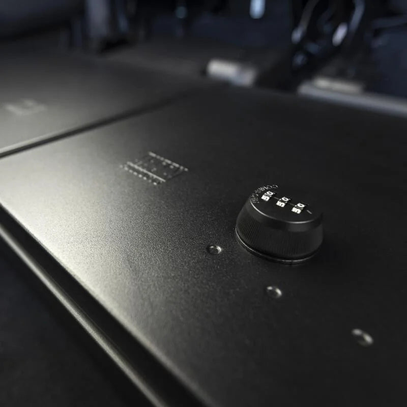 Tuffy Underseat Lockbox W/ Combo Lock For Ford Fseries Supercrew - Back View